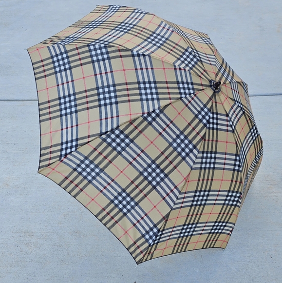 Burberry House Check Long Foldable Umbrella - Picture 3 of 7